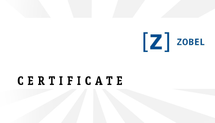 Zobel Certificate